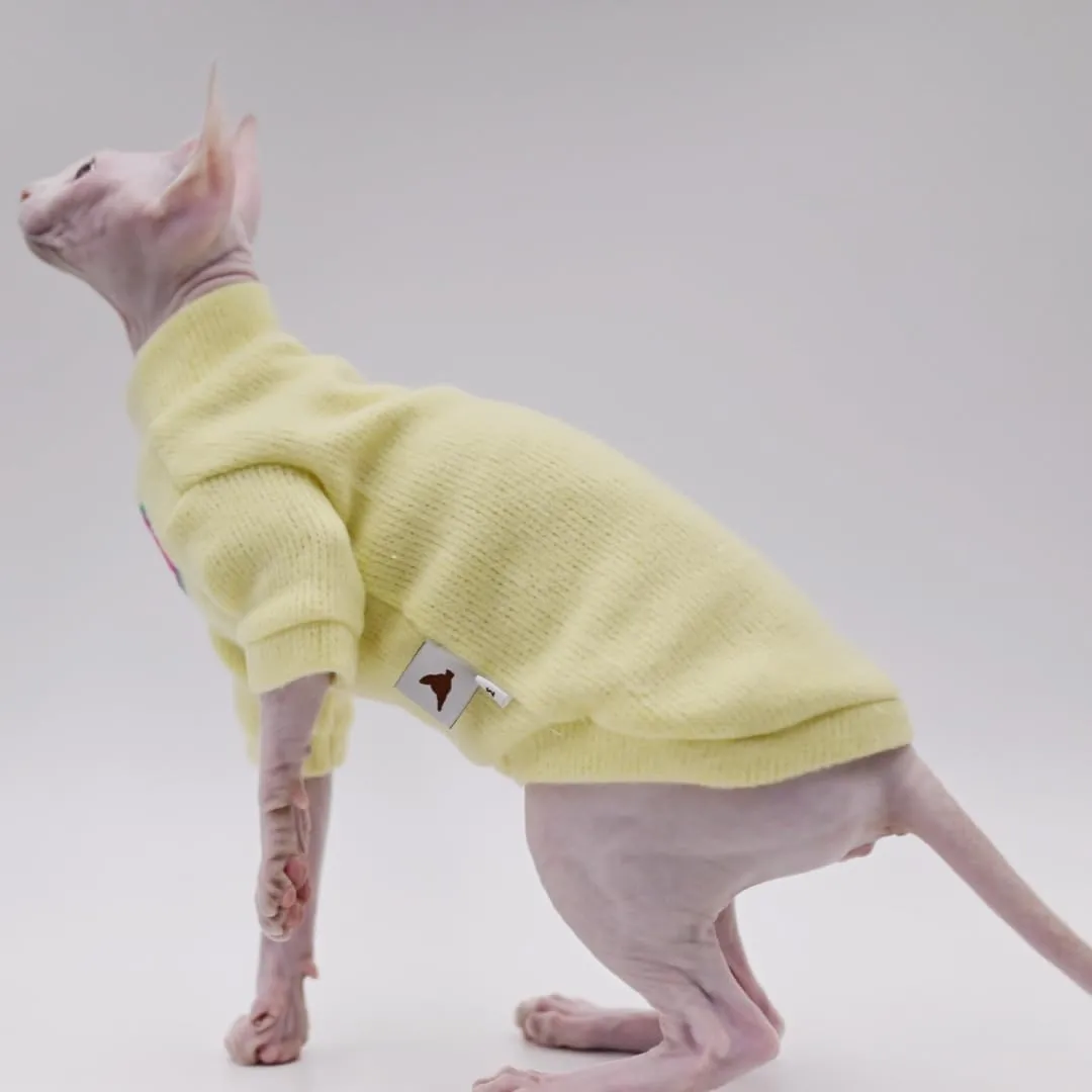 Sphynx Cat Clothes Autumn and Winter Thickened Warm Quilted Vest Shirt Hairless Cat Clothes Devon Cat Bottoming Shirt Pet Cat Clothes… (Small, Rose Red)