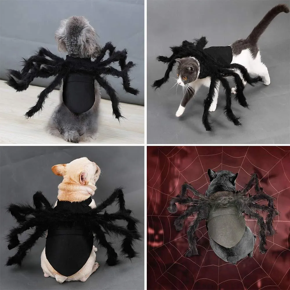 Spider Costume for Dogs and Cats，Halloween Party Dress Up