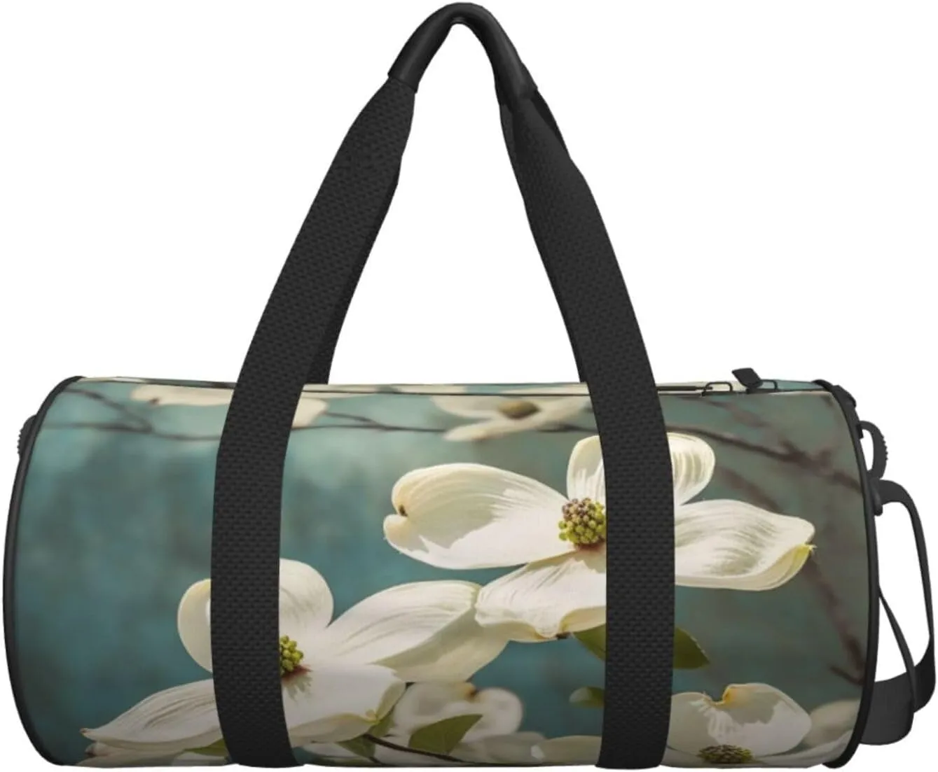 Spring Dogwood Blossoms Travel Duffle Bag for Men Women Sport Gym Bag Foldable Weekender Bag Carry on Overnight Bag for Travel Swimming Basketball