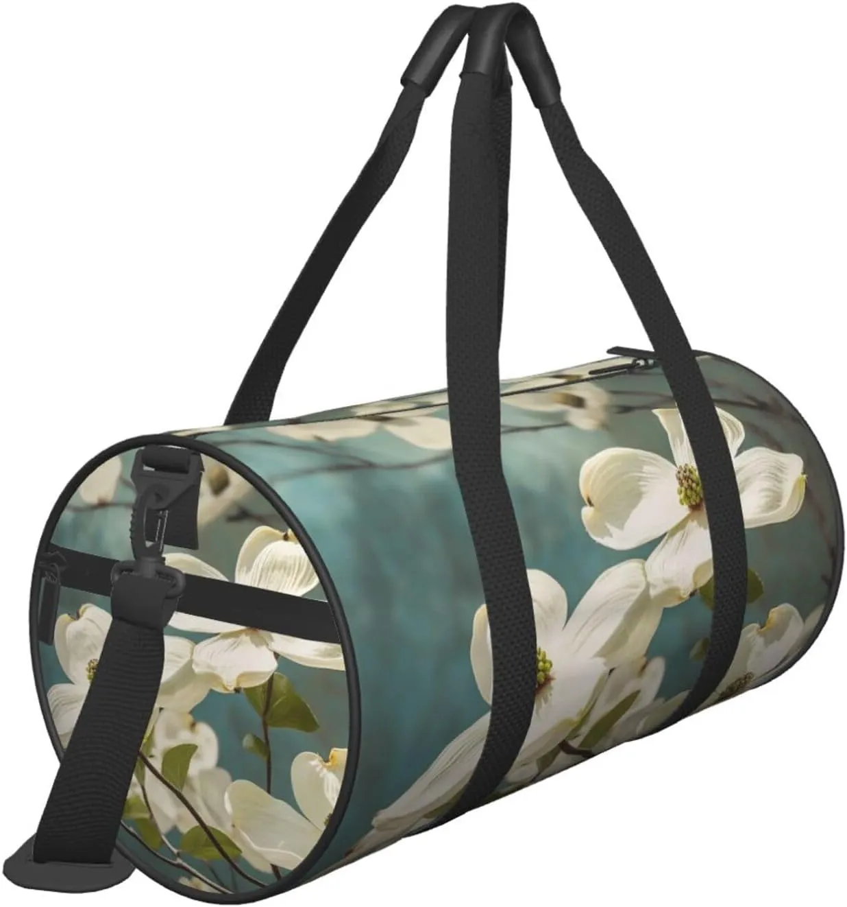 Spring Dogwood Blossoms Travel Duffle Bag for Men Women Sport Gym Bag Foldable Weekender Bag Carry on Overnight Bag for Travel Swimming Basketball
