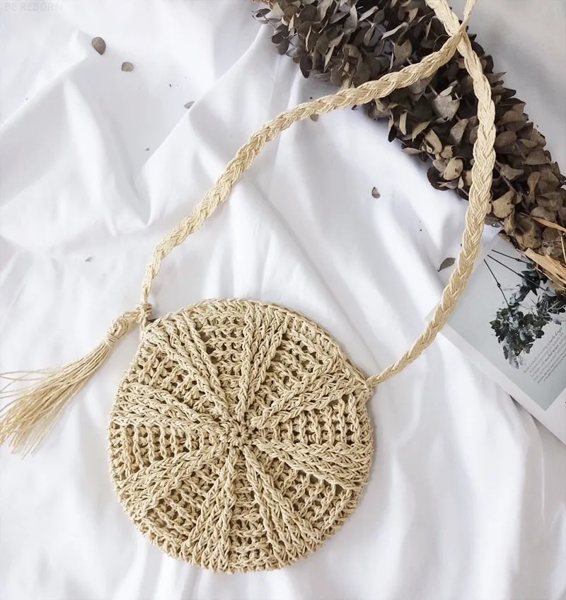 Square Round Mulit Style Straw Bag