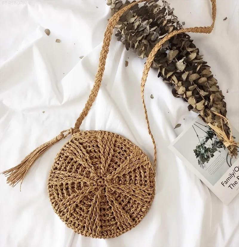 Square Round Mulit Style Straw Bag