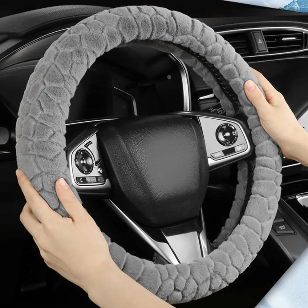Steering Wheel Cover for Volvo S40 S60 S70 S80 S90 C30 C40 C70 V40 XC60, 14.5-15 Inches Breathable Leather Men Women Steering Wheel Protector,Pink-O