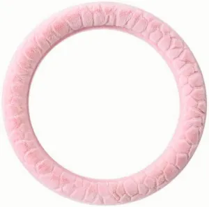 Steering Wheel Cover for Volvo S40 S60 S70 S80 S90 C30 C40 C70 V40 XC60, 14.5-15 Inches Breathable Leather Men Women Steering Wheel Protector,Pink-O