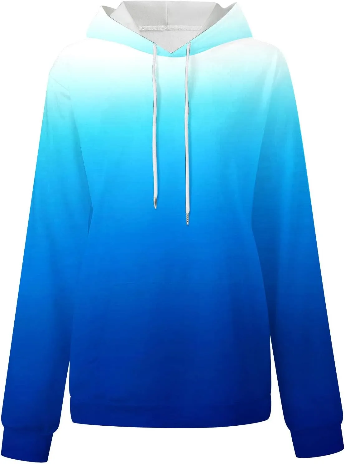 Stessotudo Women’s Hoodies 2023 Casual Gradient Long Sleeve Oversized Sweatshirts Pocketed Aesthetic Fashion Pullover Tops