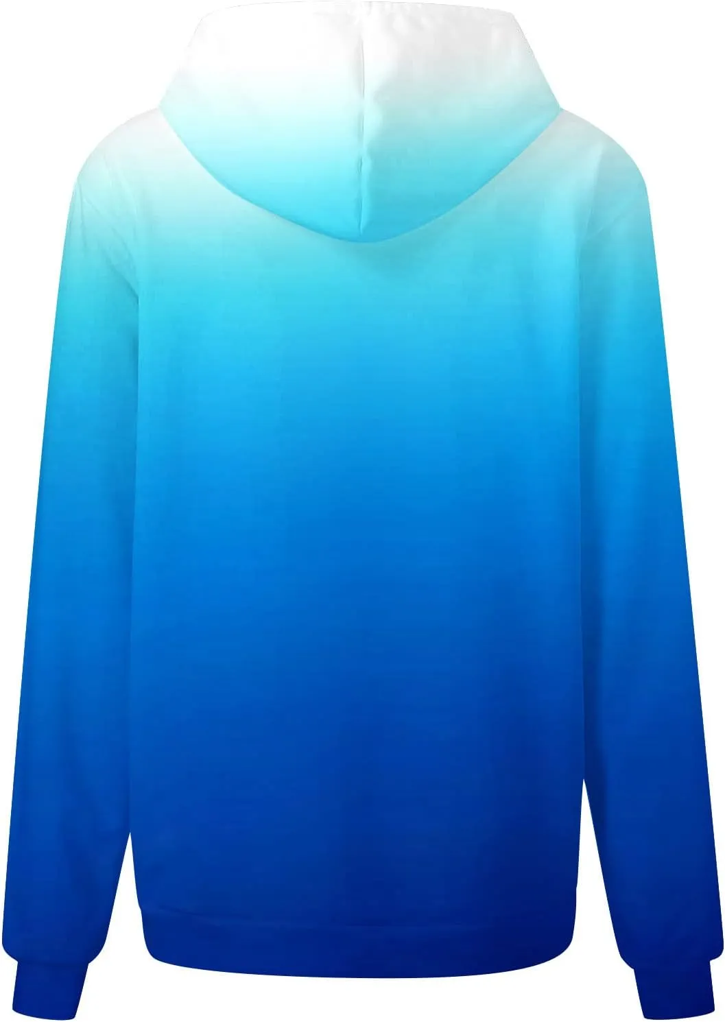 Stessotudo Women’s Hoodies 2023 Casual Gradient Long Sleeve Oversized Sweatshirts Pocketed Aesthetic Fashion Pullover Tops