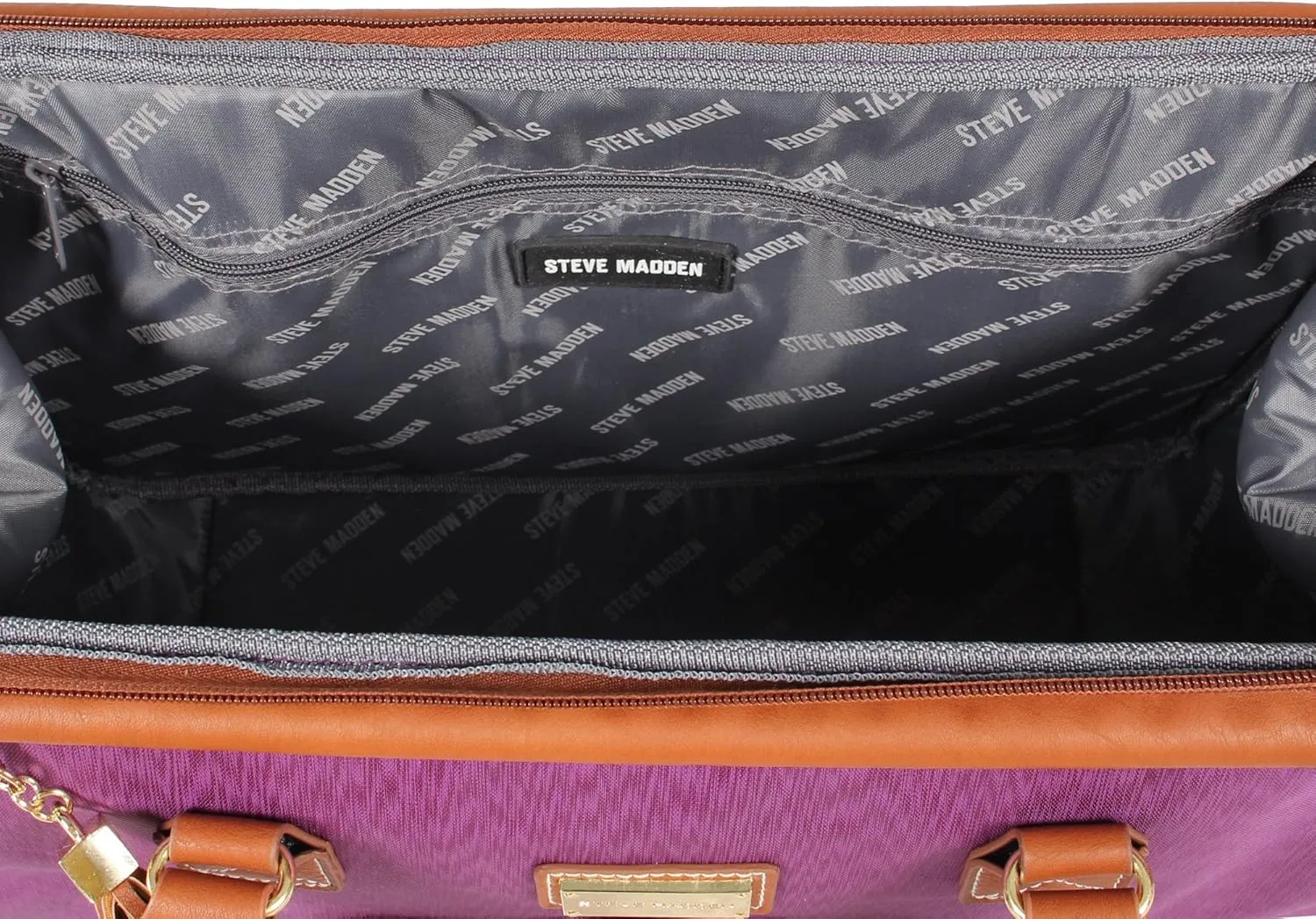 Steve Madden Designer-Gepckkollektion 4-teiliges Softside-Koffer-Set Reise-Set enthlt eine Tragetasche, 50,8 cm Handgepck, 61 cm und 71,1 cm Karierte Koffer