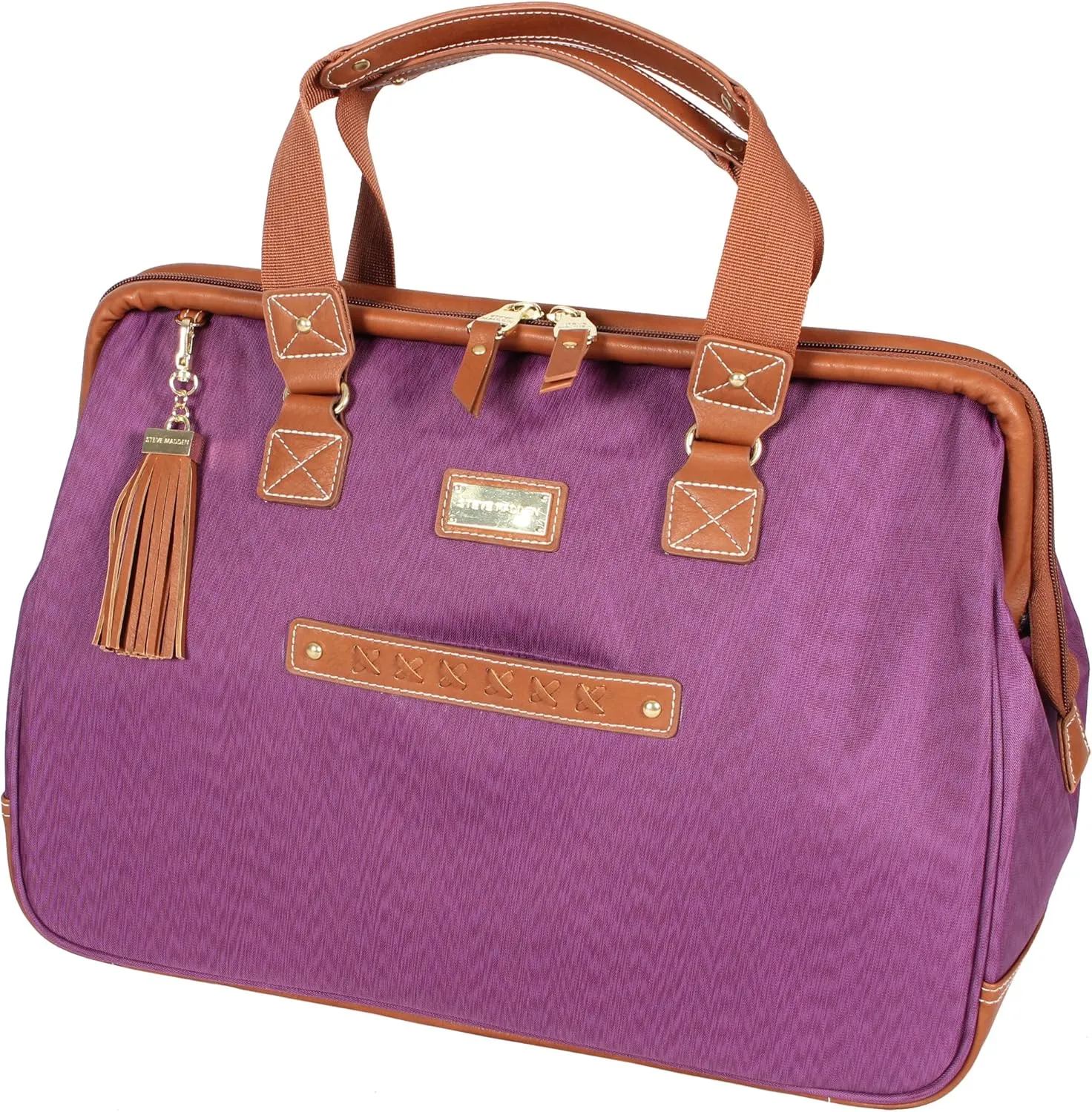 Steve Madden Designer-Gepckkollektion 4-teiliges Softside-Koffer-Set Reise-Set enthlt eine Tragetasche, 50,8 cm Handgepck, 61 cm und 71,1 cm Karierte Koffer