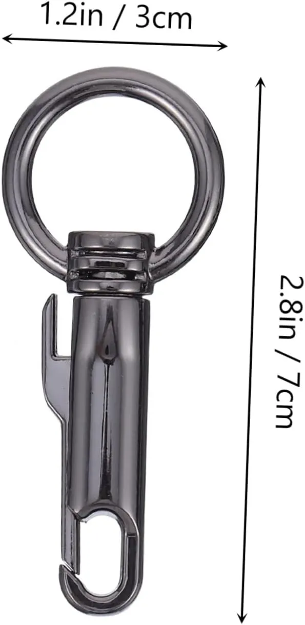 STOBOK 3sets Metal Snap Hook Key Ring Clip for Purse Bag Shoulder Strap Clasp Trigger Buckles Clasp Hooks Key Chain Pendants 2pcs*3