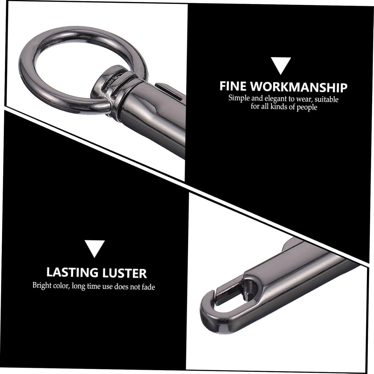 STOBOK 3sets Metal Snap Hook Key Ring Clip for Purse Bag Shoulder Strap Clasp Trigger Buckles Clasp Hooks Key Chain Pendants 2pcs*3