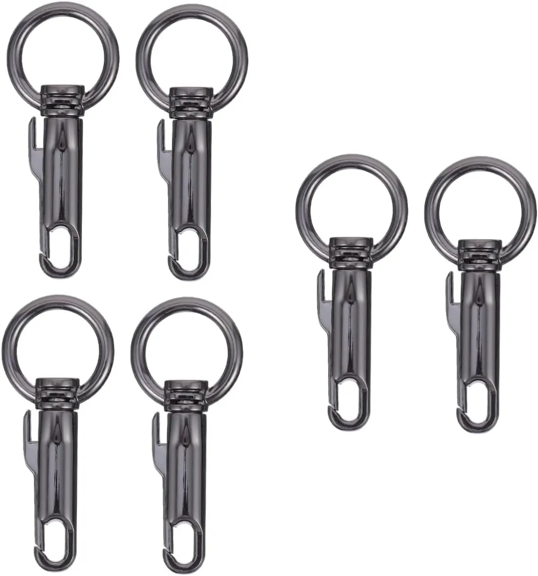 STOBOK 3sets Metal Snap Hook Key Ring Clip for Purse Bag Shoulder Strap Clasp Trigger Buckles Clasp Hooks Key Chain Pendants 2pcs*3