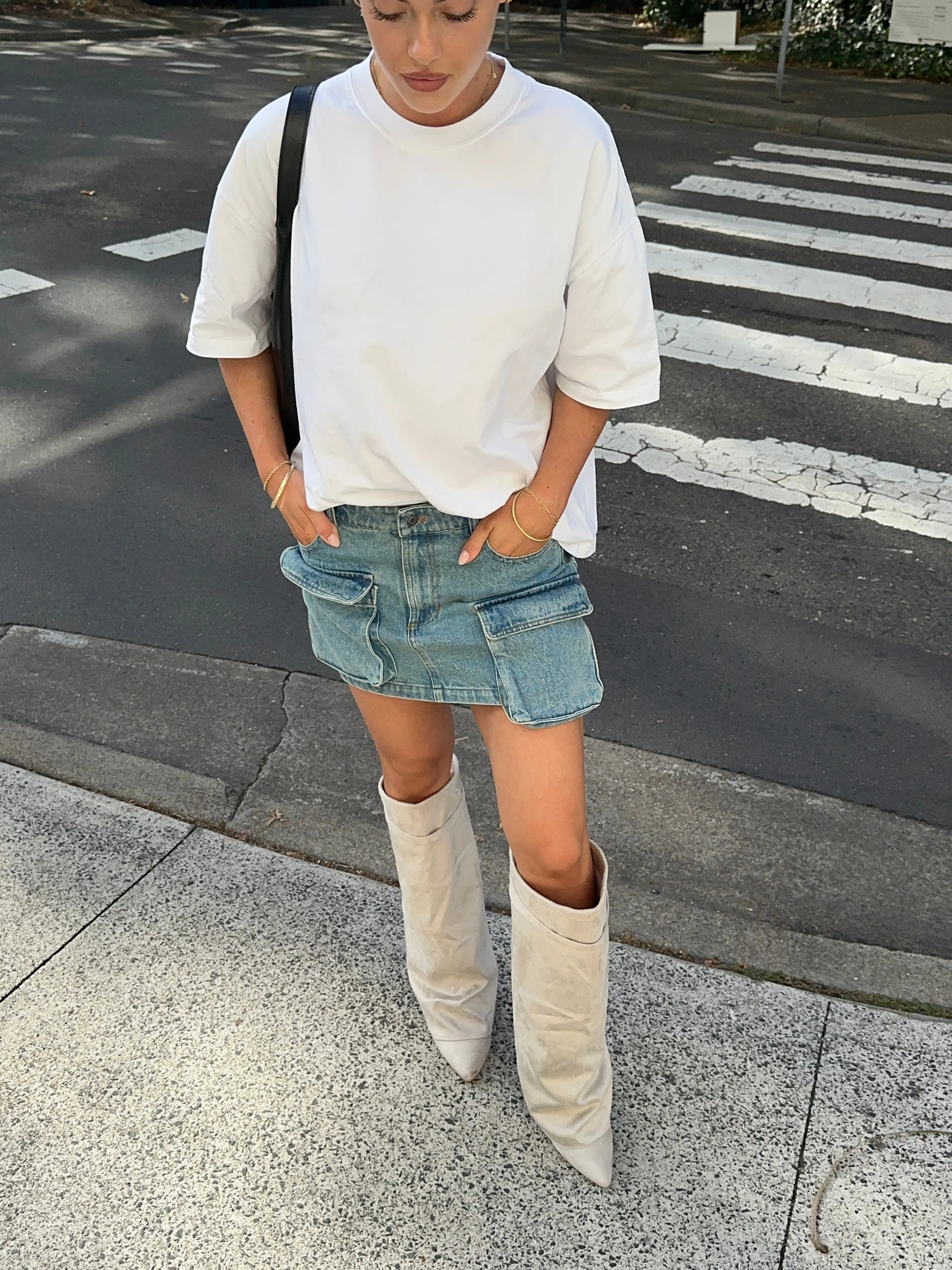 Storey Denim Skirt