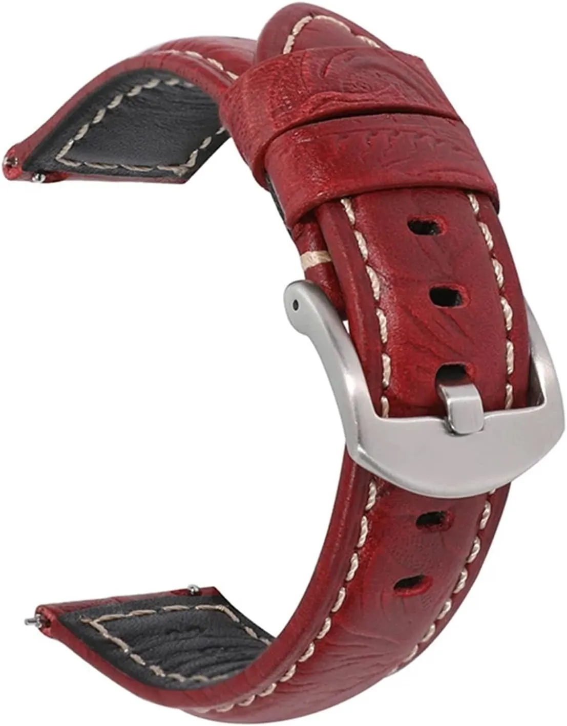Strap Universal Watch 20mm 22mm Head Layer Cowhide Watchband Exquisite Embossed Watch Accessories UTHAI A71