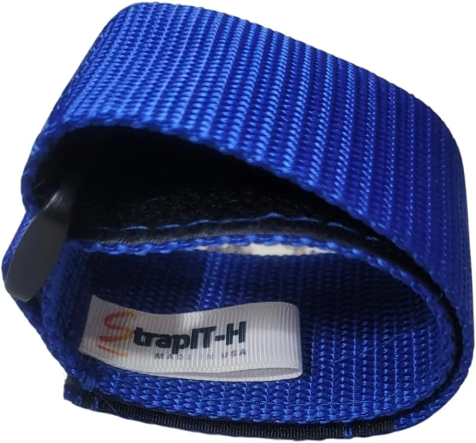 StrapIT-H™ Multipurpose Strap - Webbing   Hook and Loop - 2" x 15" (3 Pack) Storage Straps with Buckle for Bicycle, Truck, Boat and More for Extension Cords, Ropes, Hoses Organization (Royal Blue)
