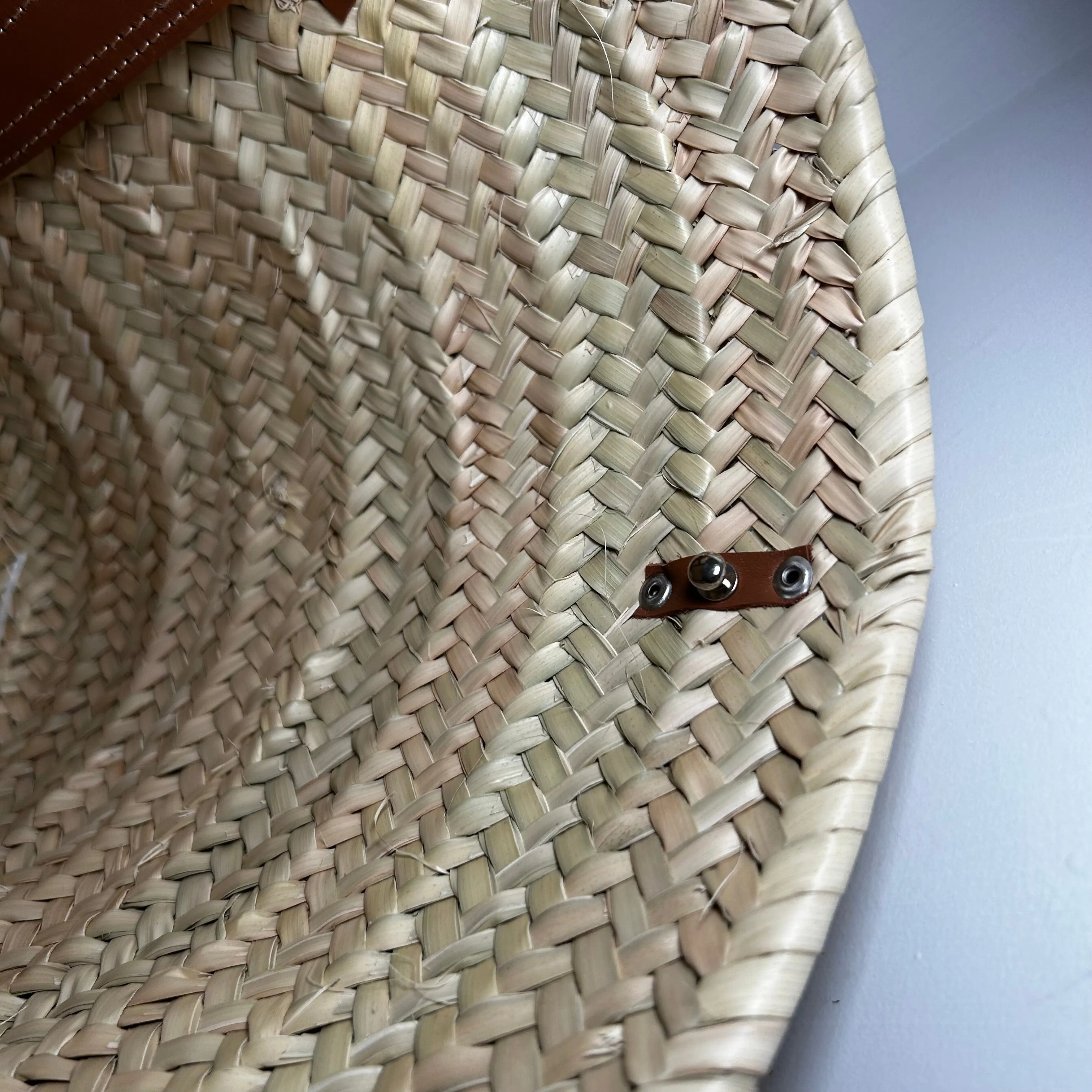 Straw and Leather Baskets