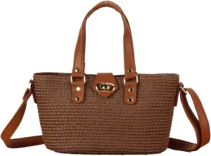 Straw Bags for Women Small Tote Handbags Shoulder Bag Crossbody Stylish Summer Beach Purses 2024