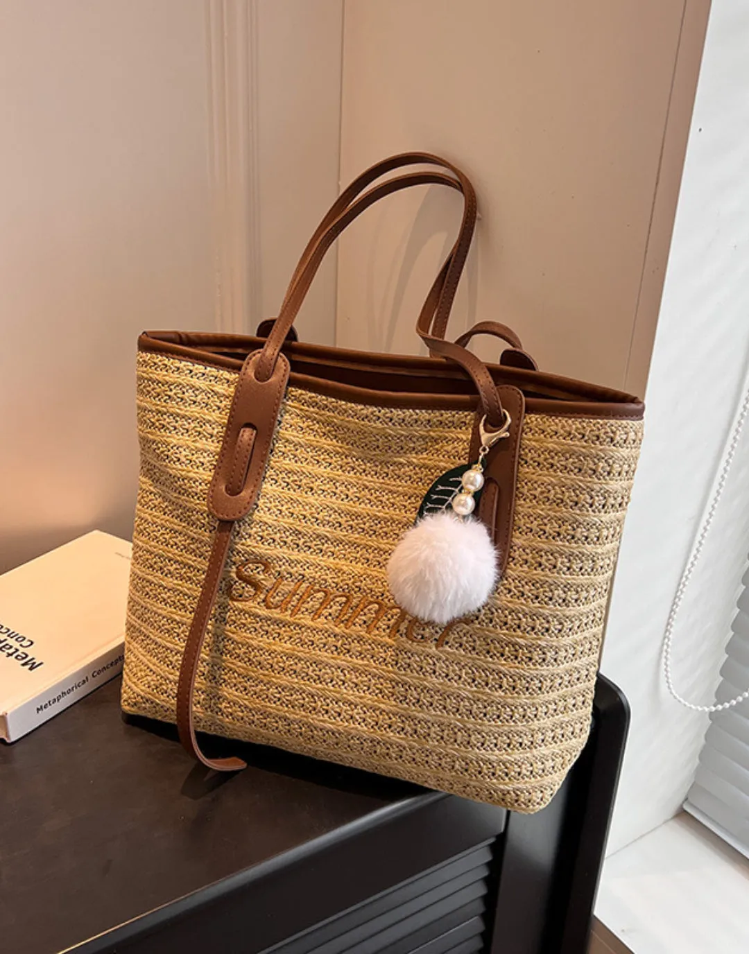 Straw Beach Bags&Tote Embroidery Bag
