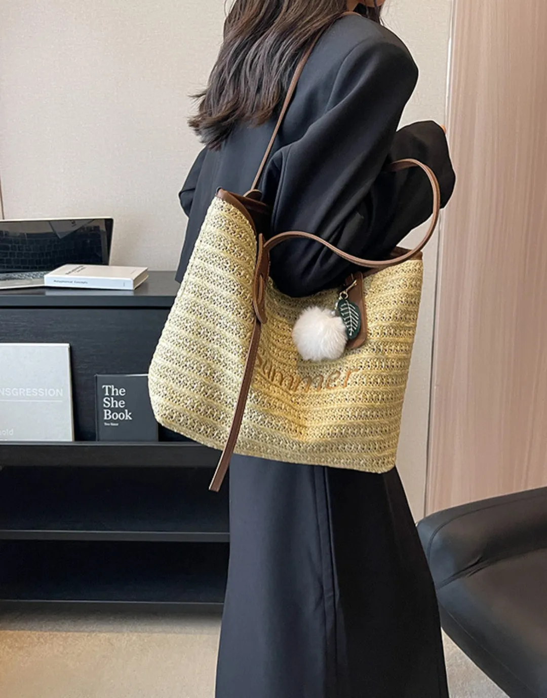 Straw Beach Bags&Tote Embroidery Bag