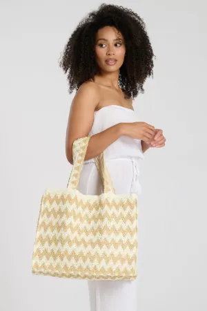 Straw Chevron Bag