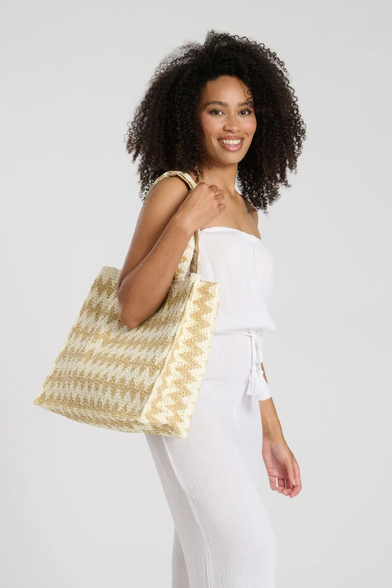 Straw Chevron Bag