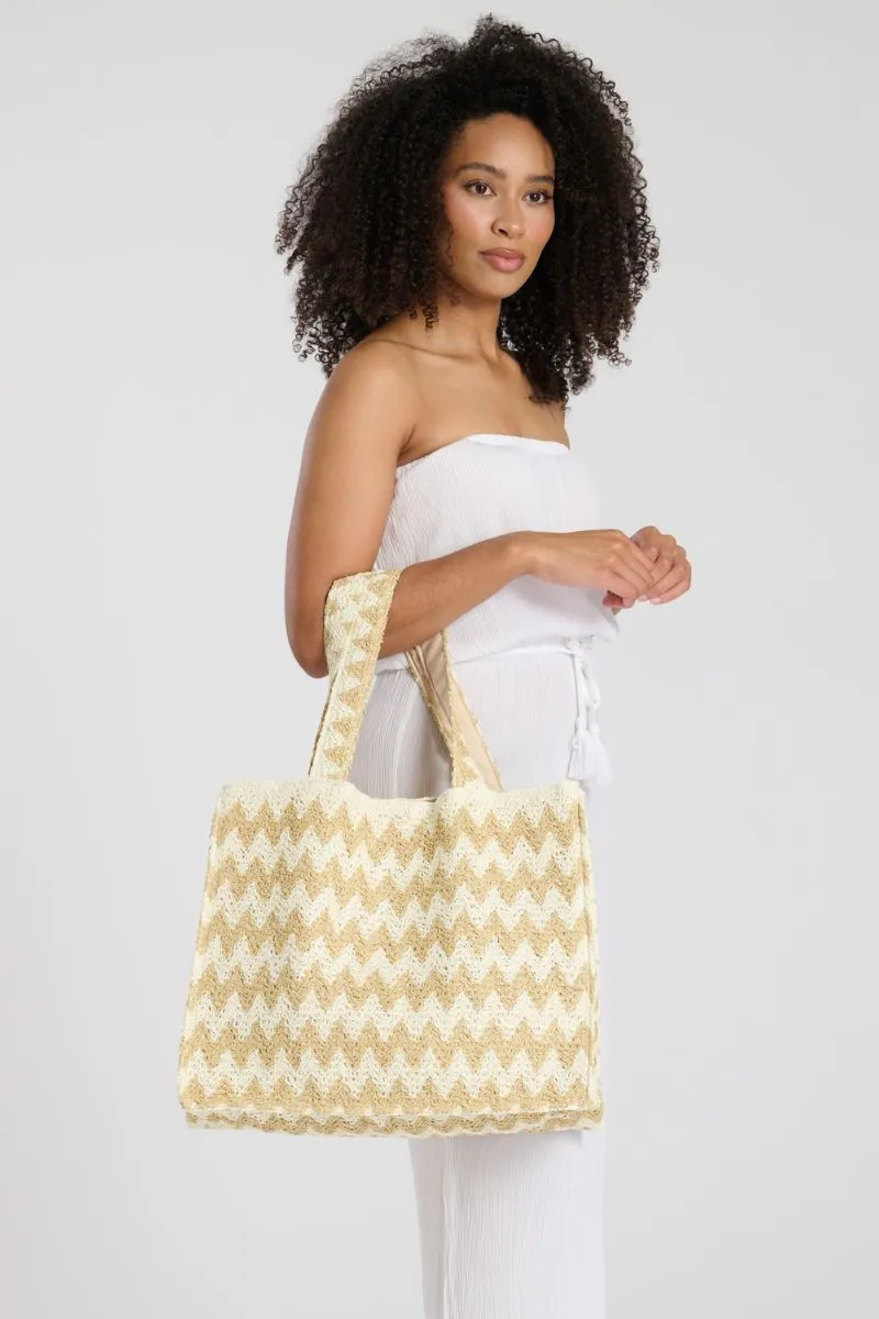 Straw Chevron Bag