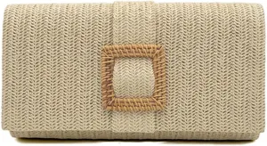 Straw Clutch Purses for Women Summer Straw Beach Bag Vintage Envelope Evening Clutch Handbags for Formal Party Wedding
