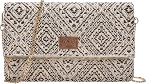 Straw Clutch Purses for Women, Woven Envelope Crossbody Clutch, Foldover Beach Bag for Summer