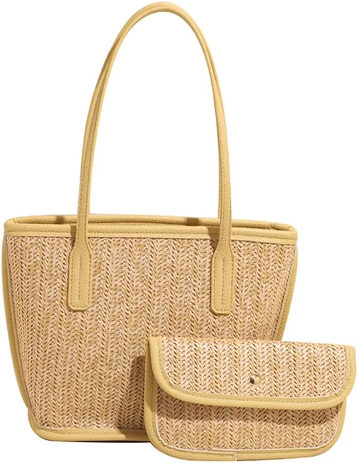 Straw Purses for Women Cute Beach Bag Straw Tote Bags Summer Handbags for Beach Vacation