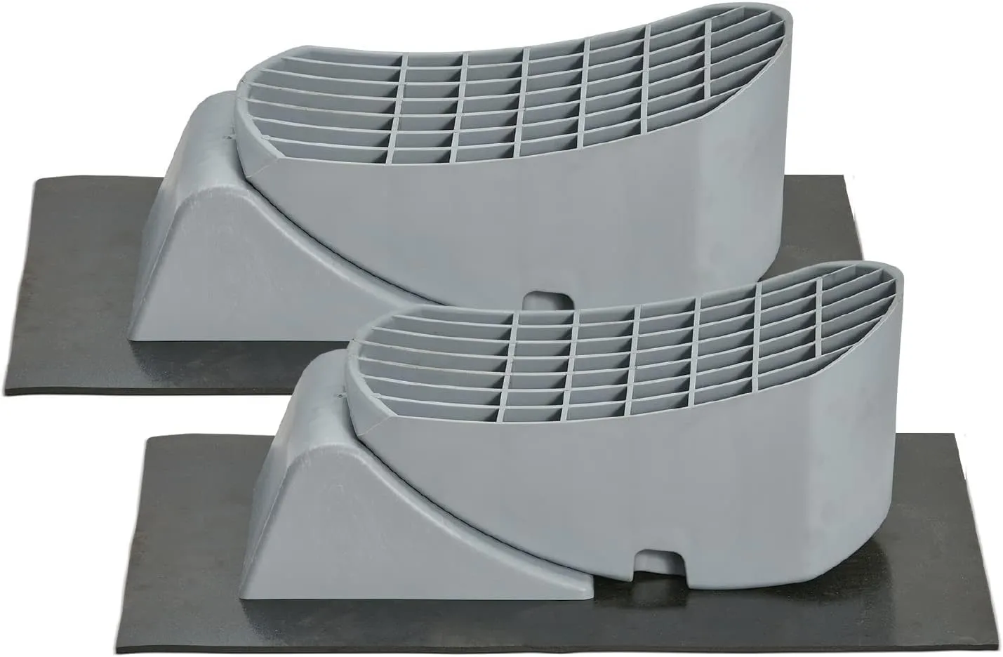 Stromberg Carlson Base Pad Leveler - Wheel Chock Blocks, Trailer Jack, RV Leveling Blocks, Trailer Accessories, Leveler Jack for Automotive Wheels, Automotive Tools for Front & Back Wheel (2 Pack)