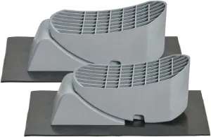 Stromberg Carlson Base Pad Leveler - Wheel Chock Blocks, Trailer Jack, RV Leveling Blocks, Trailer Accessories, Leveler Jack for Automotive Wheels, Automotive Tools for Front & Back Wheel (2 Pack)