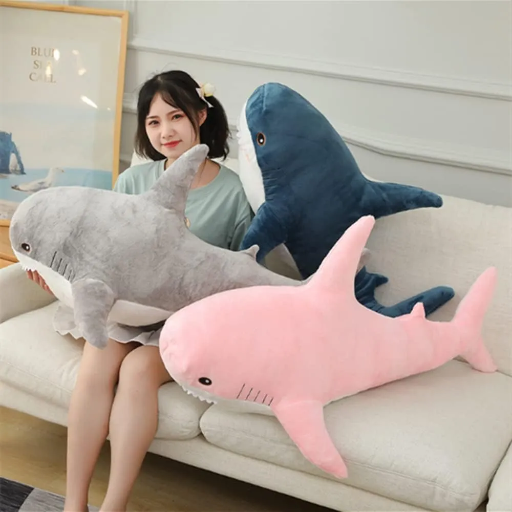 Stuffed Animal Shark Plush,Giant Shark Plush Pillow Soft Toy,Plush Large Shark Toys for Home Decoration Kids Gift (Pink, 39.3 inches)