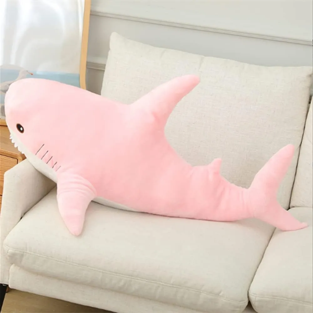 Stuffed Animal Shark Plush,Giant Shark Plush Pillow Soft Toy,Plush Large Shark Toys for Home Decoration Kids Gift (Pink, 39.3 inches)