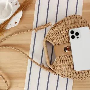 Style Woven Niche Western Straw Seaside Crossbody Bags