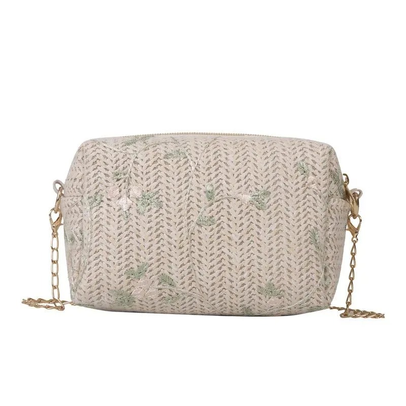 Stylish Floral Straw Handbag for Summer