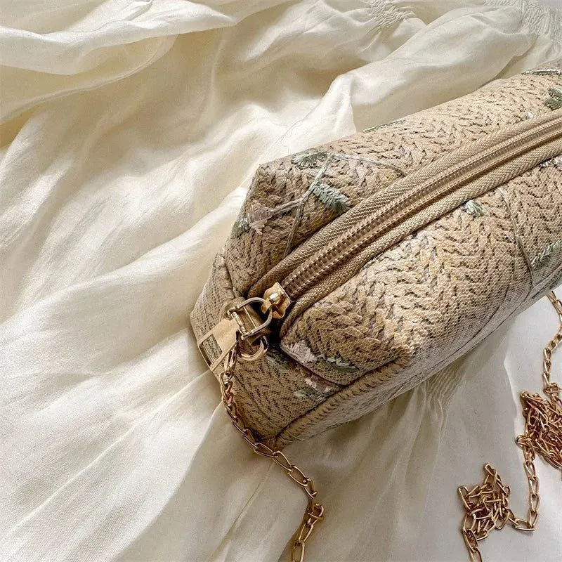 Stylish Floral Straw Handbag for Summer