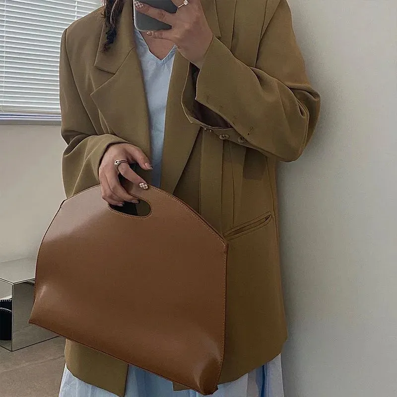 Stylish Women's Large Capacity Leather Handbag