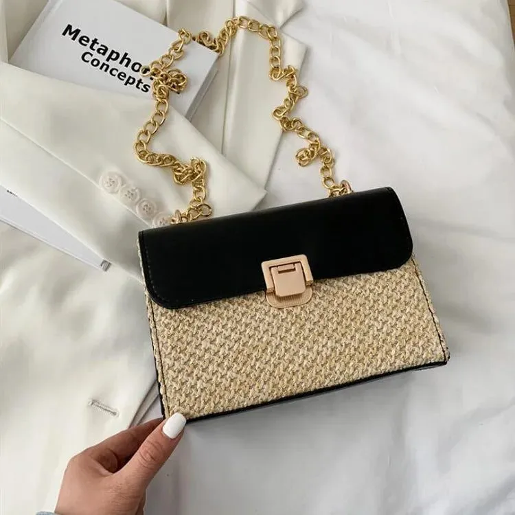 Stylish Woven Straw Crossbody Bag for Women
