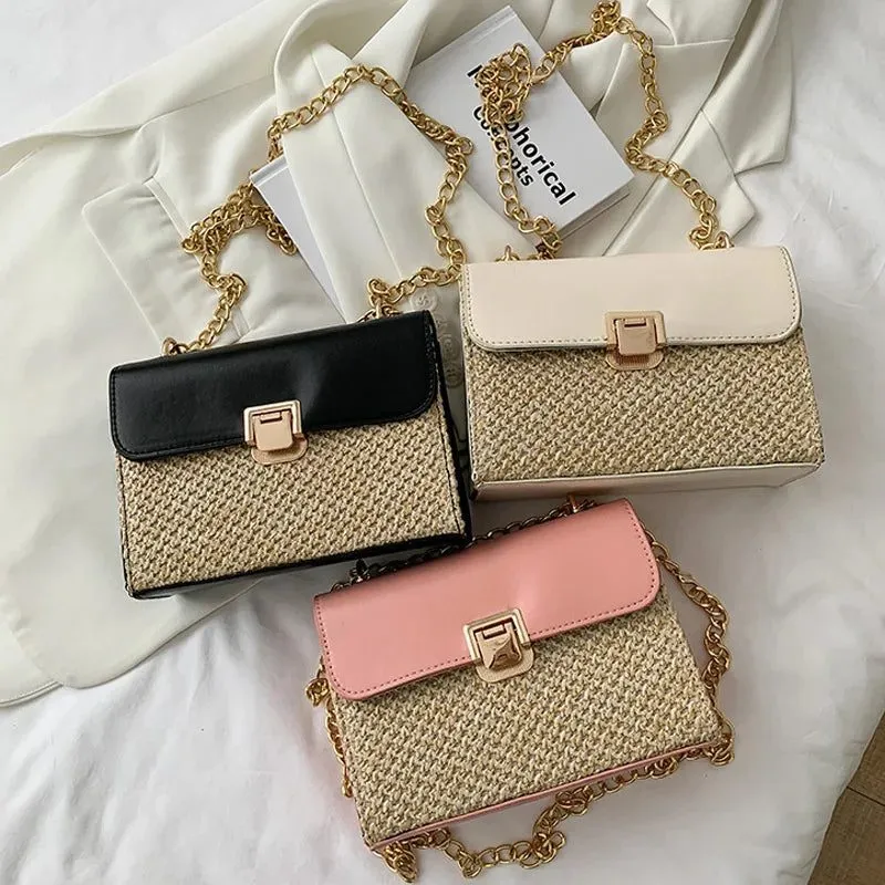 Stylish Woven Straw Crossbody Bag for Women