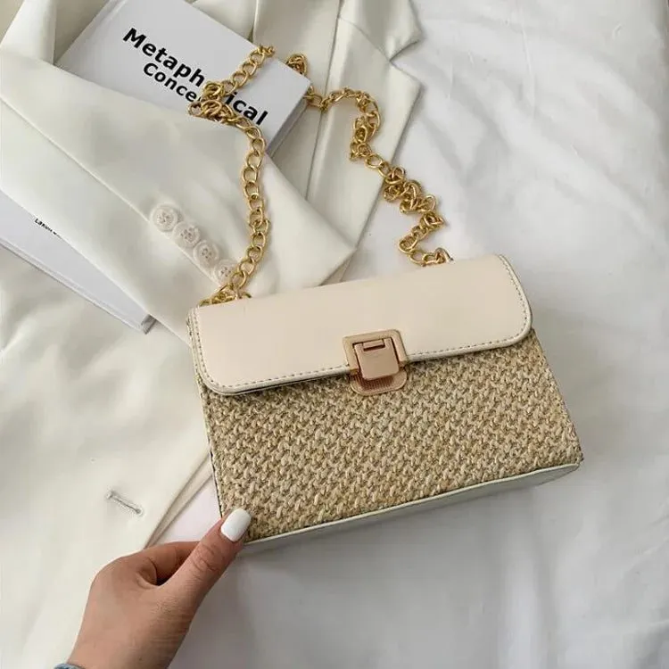 Stylish Woven Straw Crossbody Bag for Women