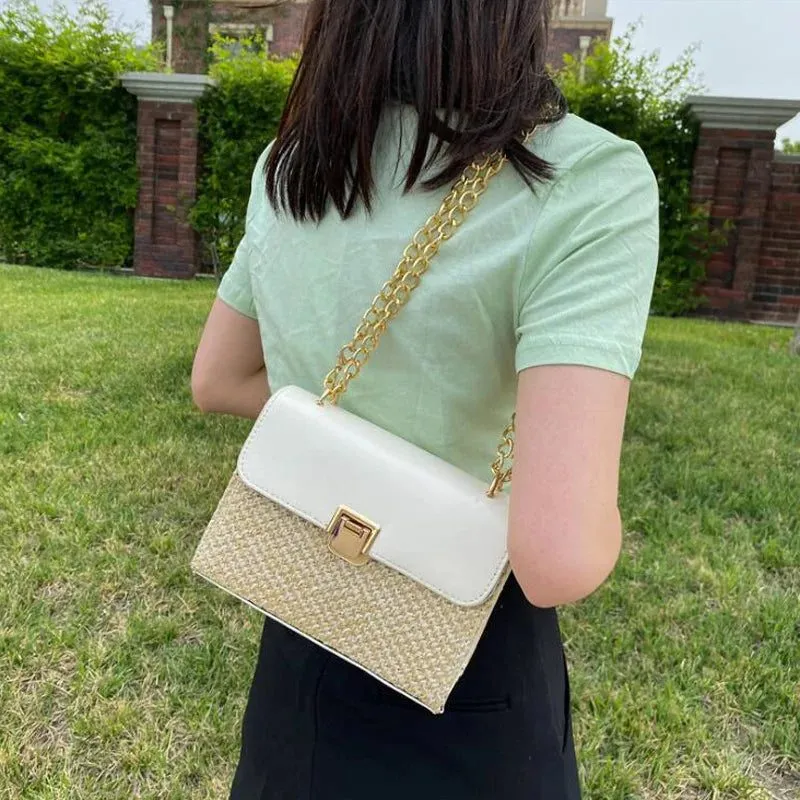 Stylish Woven Straw Crossbody Bag for Women