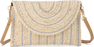 SUKUTU Women Straw Clutch Bag Summer Beach Handwoven Envelope Wallet Crossbody Handbags
