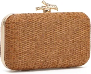 SUKUTU Women Straw Evening Bag Handwoven Clutch Purse Wedding Party Summer Beach Handbag Crossbody Bag