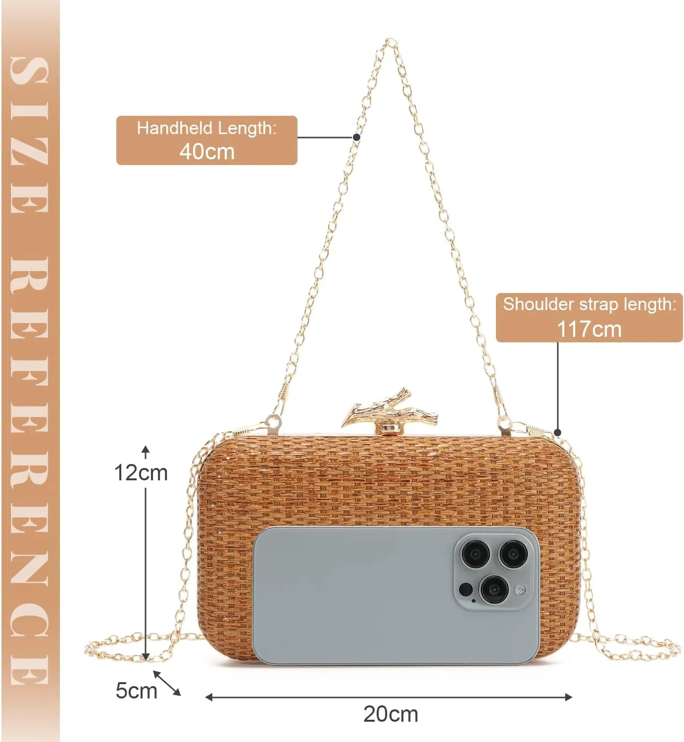 SUKUTU Women Straw Evening Bag Handwoven Clutch Purse Wedding Party Summer Beach Handbag Crossbody Bag