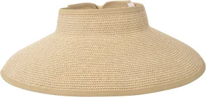 Sun Hats for Women Fashionable Womens Wide Brim Hat Roll-up Straw Sun Visor Hat