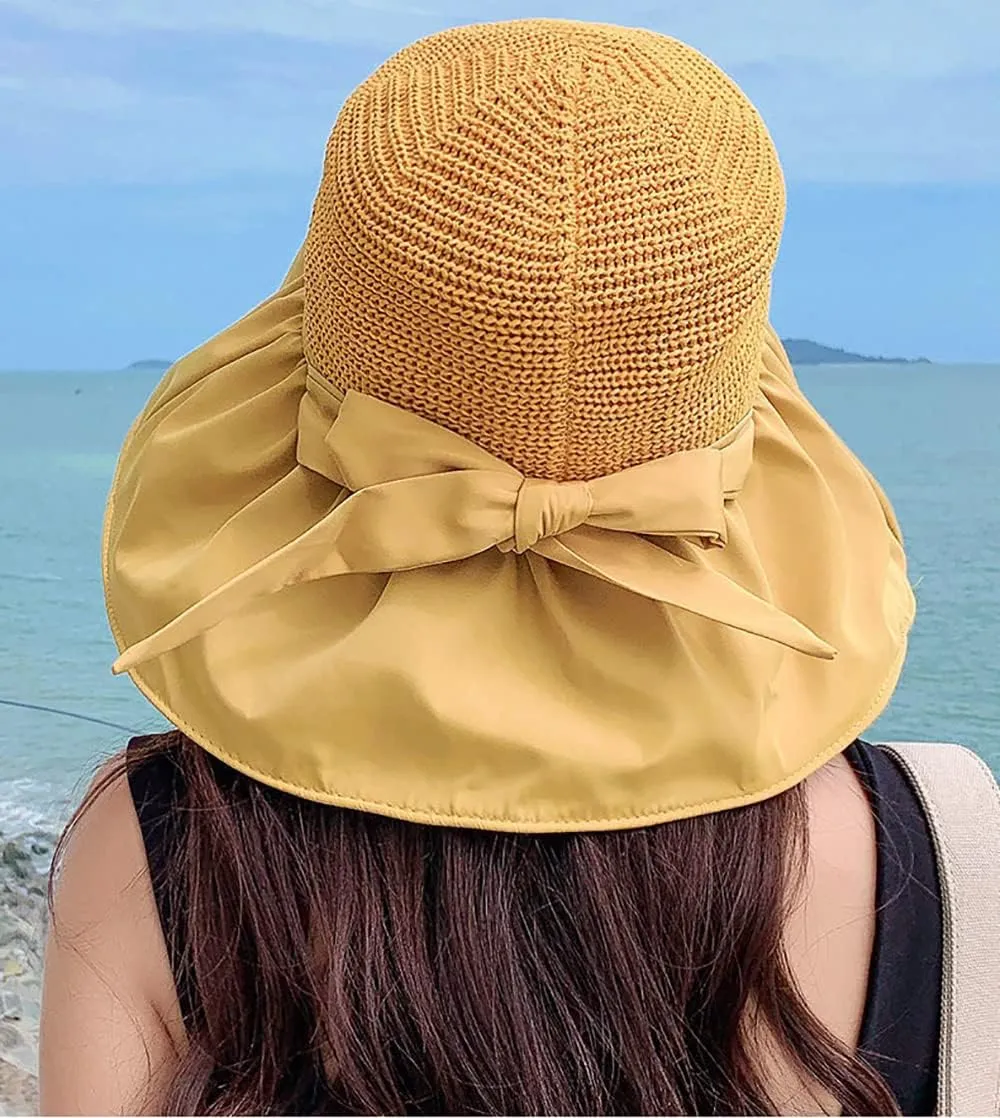 Sun Hats for Women Summer Beach Hats UV Protection UPF 50  Outdoor Packable Travel Foldable Wide Brim Off Cap