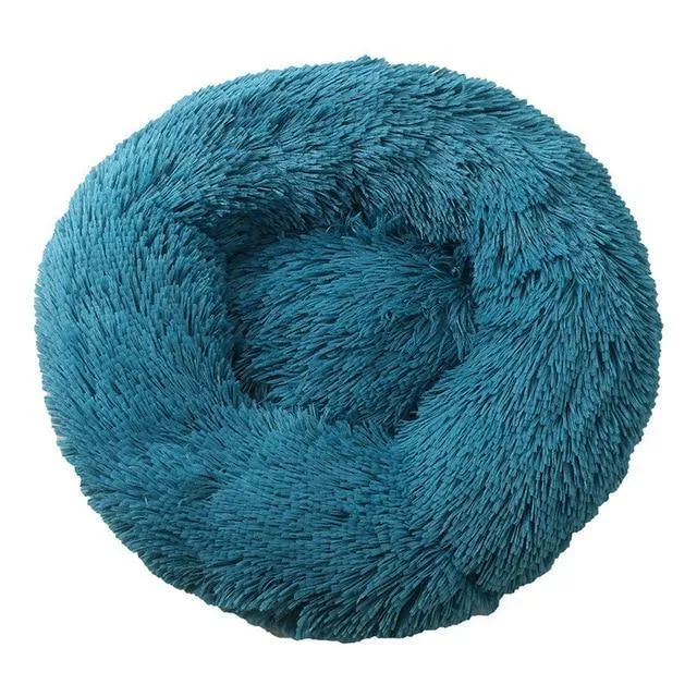 Super Soft Plush Pet Donut Lounger Bed for Dogs/Cats/Pets - All Sizes
