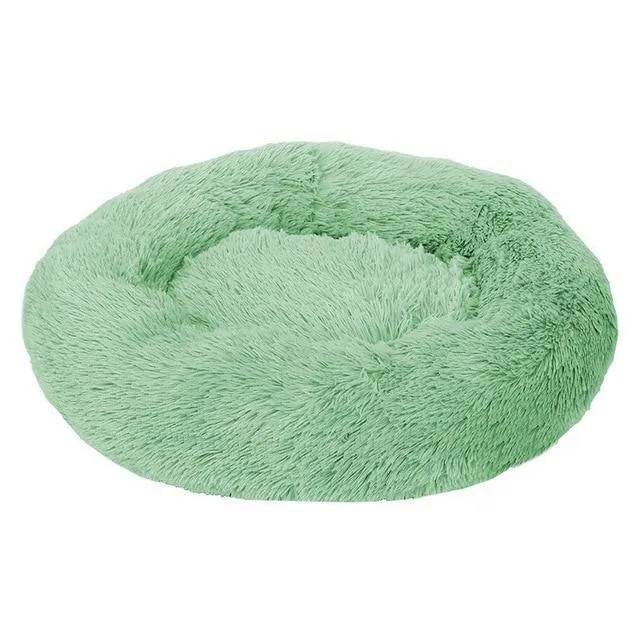 Super Soft Plush Pet Donut Lounger Bed for Dogs/Cats/Pets - All Sizes