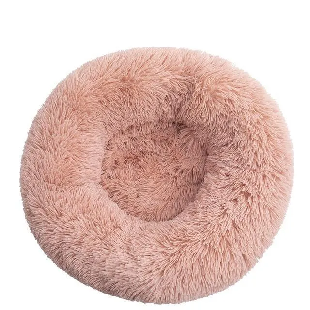 Super Soft Plush Pet Donut Lounger Bed for Dogs/Cats/Pets - All Sizes