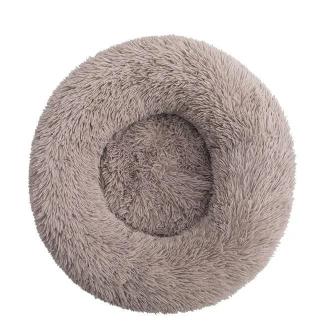 Super Soft Plush Pet Donut Lounger Bed for Dogs/Cats/Pets - All Sizes