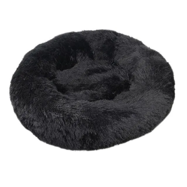 Super Soft Plush Pet Donut Lounger Bed for Dogs/Cats/Pets - All Sizes